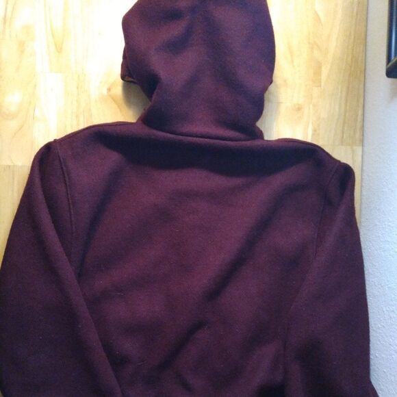 Deadstock Vintage Wool Hooded Varsity Jacket Bomber Coat - Picture 6 of 7